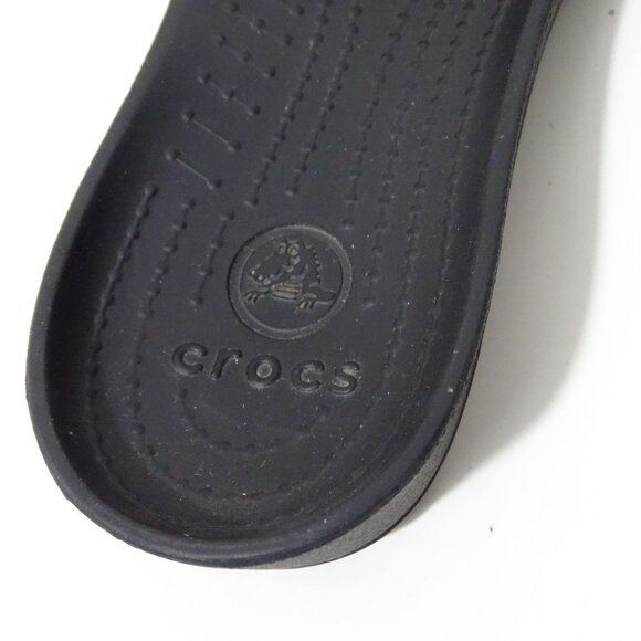 Crocs Leopard Animal Print Slide Sandals Women Size 6 Open Toe Slip-on Buckle - Picture 4 of 6